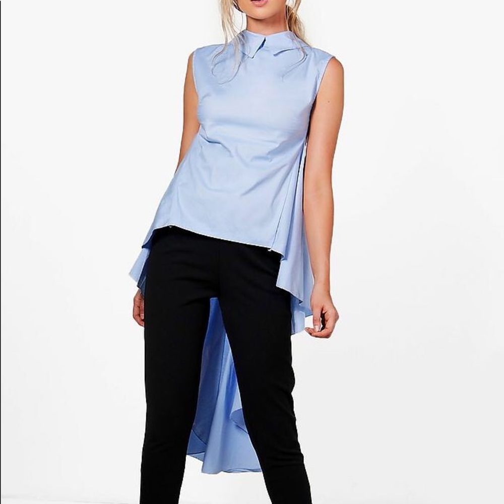 Lottie Collared High Low Shirt